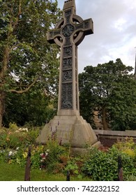 An Eight-meter Tall Cross Stands In Front Of St. Johns Episcopal Church In Edinburgh, Scotland.