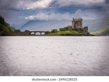 Eilean Donan Castle on a grey scottish day - Powered by Shutterstock