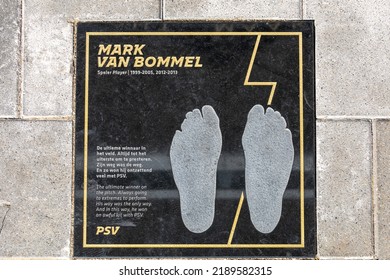 Eindhoven, August 13 2022: Mark Van Bommel, Tile PSV, Walk Of Fame. Honouring Most Influential PSV Players In History. Philips, Part Of A Serie. 