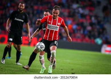 Eindhoven, Holland - Jul 14, 2021. PSV Eindhoven player Mario Gotze in action during a friendly match between PSV Einhoven and PAOK FC.