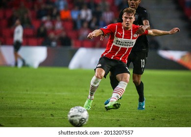 Eindhoven, Holland - Jul 14, 2021. PSV Eindhoven player Yorbe Vertessen in action during a friendly match between PSV Einhoven and PAOK FC.
