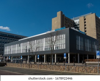 Eindhoven, The Netherlands - 21 March 2020:  Catharina Hospital, Blue Sky. 