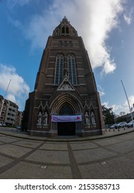 Eindhoven, Netherlands, January 29, 2022: The St. Peter's Church was built after the demolition of the old Sint-Petruskerk in 1815. It is a neo-Gothic cruciform basilica which H.J. van Tulder.