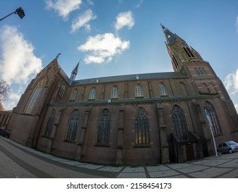 Eindhoven, Netherlands, January 29, 2022: The St. Peter's Church was built after the demolition of the old Sint-Petruskerk in 1815. It is a neo-Gothic cruciform basilica which H.J. van Tulder.