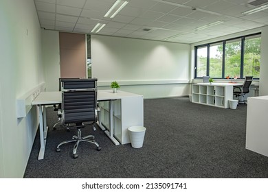 EindhovenNetherlands June 27 2021: Newly Built Office Space For Coworking With Modern And Trendy Looking Interior Without People