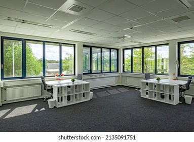 EindhovenNetherlands June 27 2021: Newly Built Office Space For Coworking With Modern And Trendy Looking Interior Without People