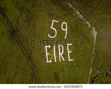 Eire 59, Dingle Peninsula, Kerry Ireland. These Eire signs are scattered all across Ireland. They were used during WW2 as signals to identify the land for pilots flying above. 