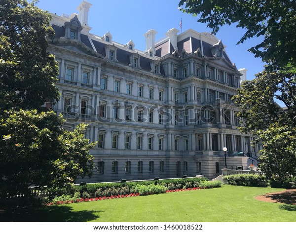 Eisenhower Executive Office Building Blue Sky Stock Photo 1460018522 