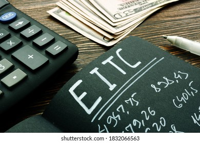 EITC Earned Income Tax Credit Calculations On The Page.