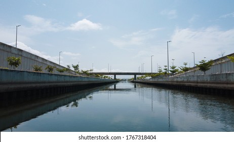 Eko Atlantic, Lagos, Nigeria - May 10, 2020: The View Of Eko Atlantic Water Canal.