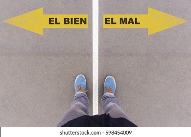 El Bien Y El Mal Spanish Stock Photo Edit Now 598454009 Leidke parim lennuvalik ühe klõpsuga veebilehel tickets.ee. shutterstock