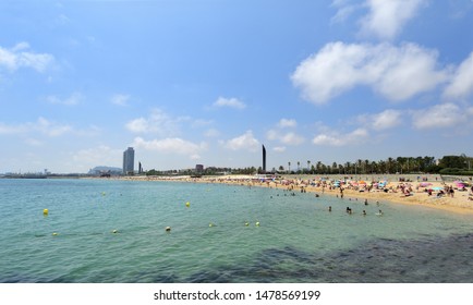 El Bogatell Beach, Barcelona, Catalonia, Spain