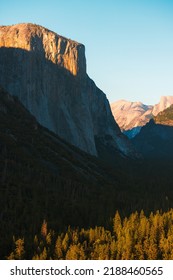 El Capitan During Sunset In Yosemite National Park, CA