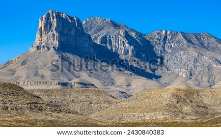El Capitan is the eighth highest peak in Texas. Guadalupe Mountains National Park, Texas, USA.