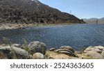 El Capitan Reservoir Lakeside southern California east of San Diego. Drinking water reservoir for San Diego county. 200 feet deep in some areas in 2024 it is almost full to capacity.