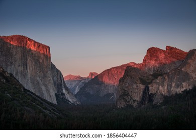 El Capitan Yosemite National Park Sunset Nature Mountain