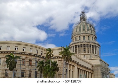 El Capitolio Under Construction, Havana, Cuba