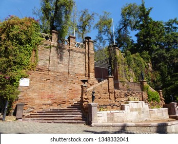 El Castillo Hidalgo Is A Building Located On The Top Of Santa Lucía Hill, In Santiago De Chile