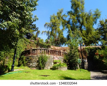 El Castillo Hidalgo Is A Building Located On The Top Of Santa Lucía Hill, In Santiago De Chile