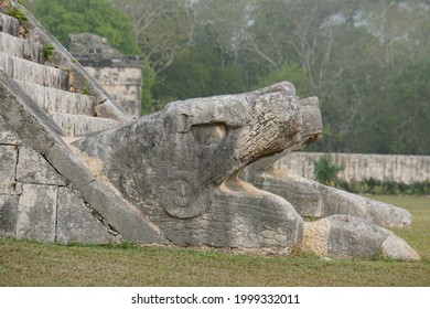 El Castillo Pyramid  Staircase Serpents