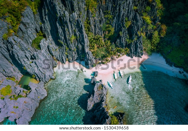 El Nido Palawan Philippines Aerial View Stock Photo 1530439658 ...