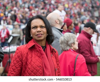 EL PASO  DECEMBER 30.  Condoleezza Rice Enjoying The Hyundai Sun Bowl, Dec 30, 2016 El Paso, Texas.