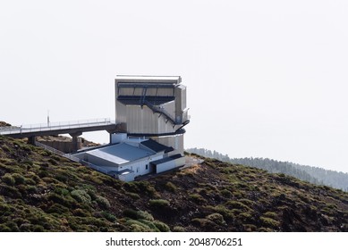 El Paso, Spain - August 14, 2021: Roque De Los Muchachos Astronomical Observatory, La Palma, Canary Islands. Nazionale Galileo Telescope