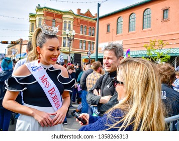 El Paso, Texas - 30 March 2019: Miss Border Cities 2019 At The Launching Of Democrat Beto O'Rourke Presidential Campaign