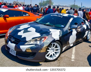 El Paso, Texas - 31 March 2019: Cars With Incredible And Amazing Paint Schemes At A Custom Car Show. 