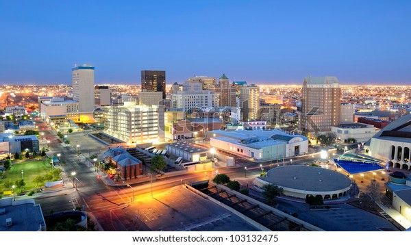 El Paso Texas Skyline Night Downtown Stock Photo 103132475 | Shutterstock