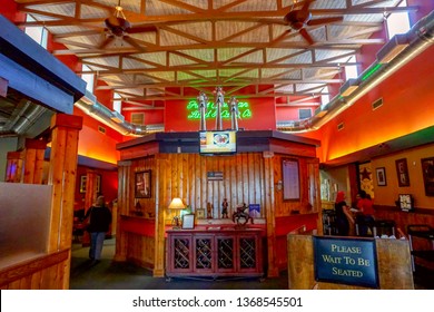 El Paso, Texas / USA - 13 April 2019: 
Interior View Of Great American Steakhouse