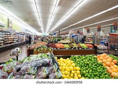 El Paso, Texas / USA - Circa July 2019
A Beautiful And Fresh Looking Produce Section With Delicious Looking Fruit And Vegetables.