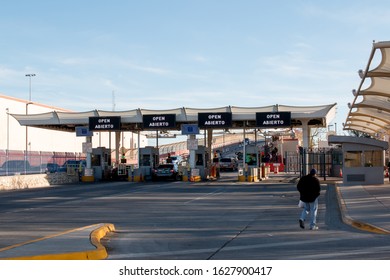 El Paso, Texas-January 13, 2020: The Stanton Street Bridge Crossing In El Paso, Texas