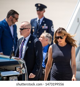 EL PASO, TX – 	AUGUST 7. Melania Trump At The El Paso International Airport In El Paso, Texas – 7 Aug 2019
