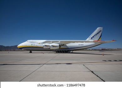 EL PASO, TX – SEPTEMBER 23.  A Russian Antonov 124 Parked On The Cargo Ramp Of The El Paso International Airport, El Paso, Texas – 23 September 2018
