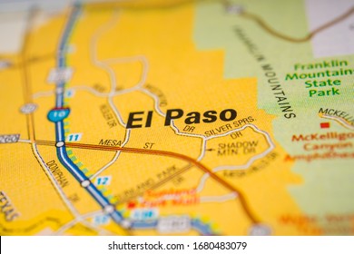 El Paso USA travel map background