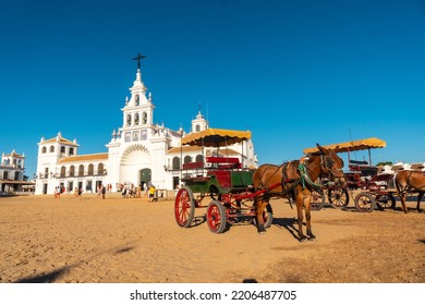 El Rocio, Andalucia, Spain: August 2022: Detail Of The Chapel Inside The Church And The Virgin In The Sanctuary Of El Rocio. Huelva. Andalusia