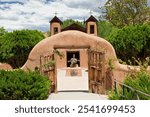 El Santuario de Chimayó in Chimayó, New Mexico, USA, is a Roman Catholic church and a designated National Historic Landmark.