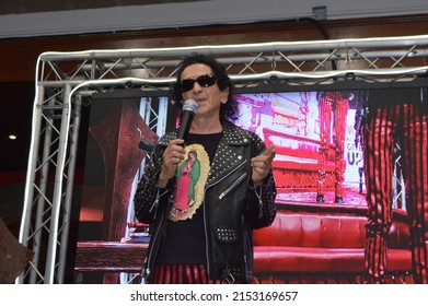 El TRI Press Conference
MEXICO CITY, MEXICO - MAY 05: Álex Lora of El Tri attends a press conference to promote the new album "Que Chingon" at Hermes Music Club on May 05, 2022 in Mexico City.