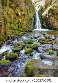 'El Chorrón' waterfall, Villamayor, Piloña municipality, Asturias, Spain