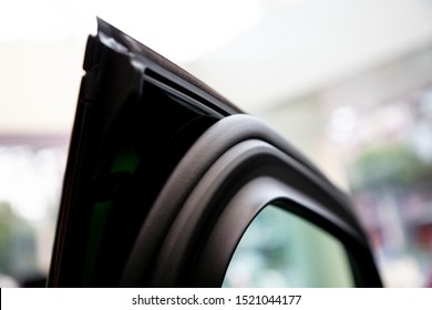 elastic rubber at door for reduce sound outside a car . 