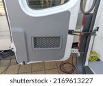 Elastic Storage Net Organizer in Camper Van Door