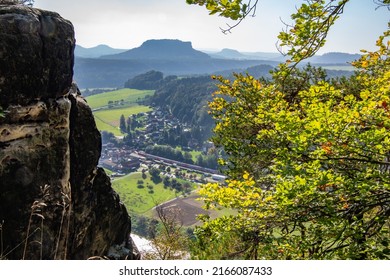 Elbe Valley In Autumn Day, Saxony, Germany