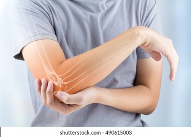 Elbow Bones Injury White Background