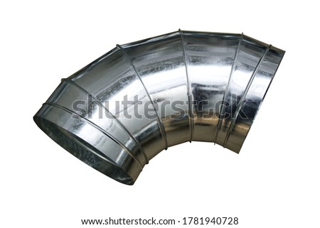 Similar – Image, Stock Photo Galvanized spiral ducts in the rain