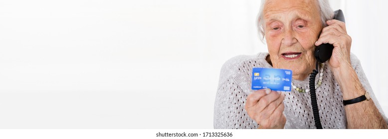 Elder Woman Phone Call Credit Card Scam