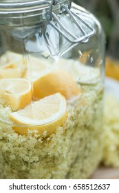 Elderflower Syrup In A Jar