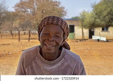 Elderly African Woman In Her Village, Rural Area