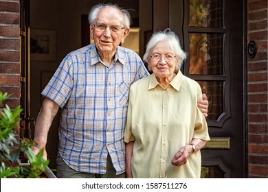 Elderly Couple at the Front Door - Powered by Shutterstock