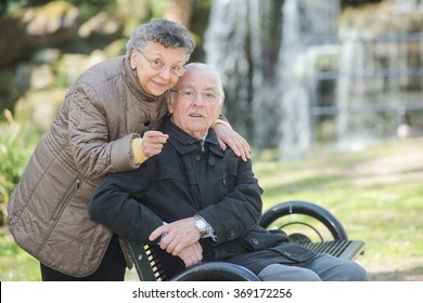 Elderly Couple In The Park